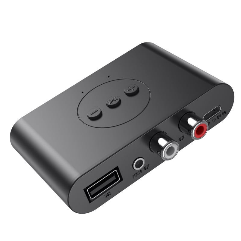 Automobilski Bluetooth prijemnik za glazbu - Bluetooth 5.2, sučelja 3.5 mm/RCA/USB, Plug-and-Play, vanjsko napajanje