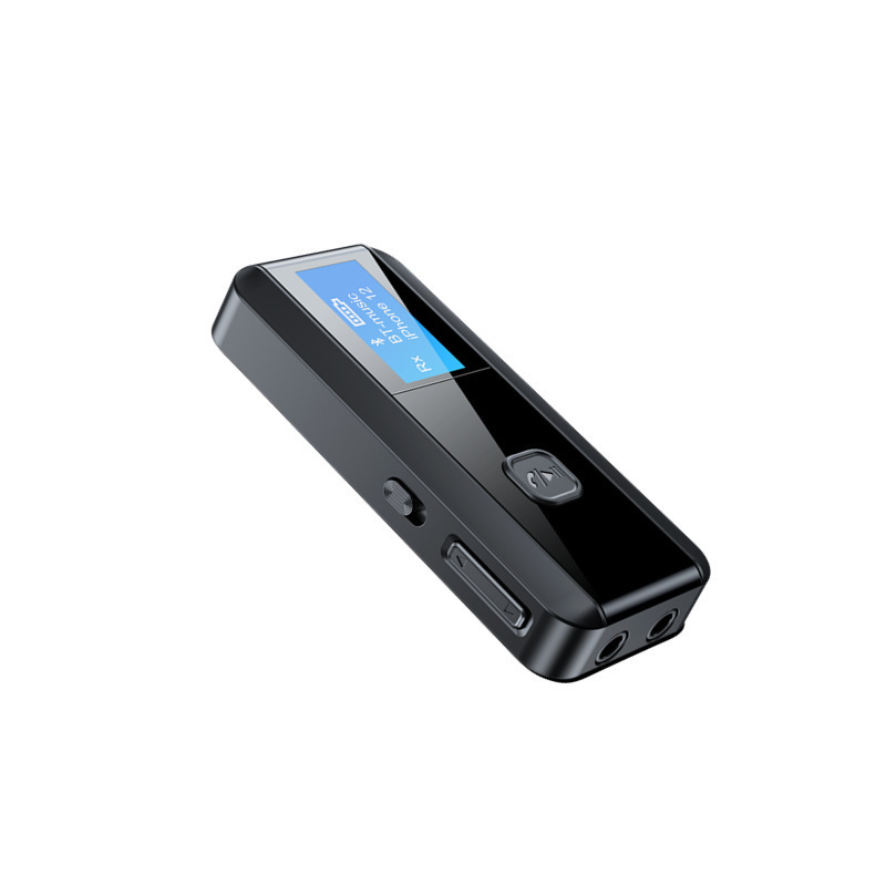 Bluetooth 5.0 2-v-in-1 prijímač, vysielač pre autá s 3,5 mm rozhraním, Plug and Play, externé napájanie