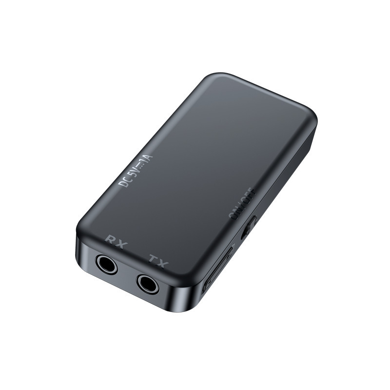 Bluetooth 5.0 2-v-in-1 prijímač, vysielač pre autá s 3,5 mm rozhraním, Plug and Play, externé napájanie