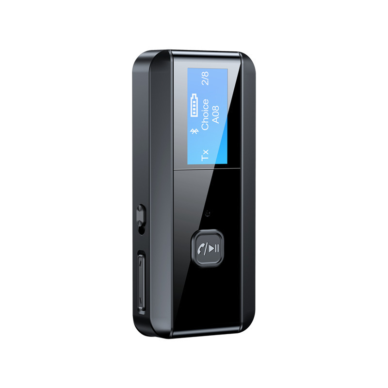 Bluetooth 5.0 2-v-in-1 prijímač, vysielač pre autá s 3,5 mm rozhraním, Plug and Play, externé napájanie