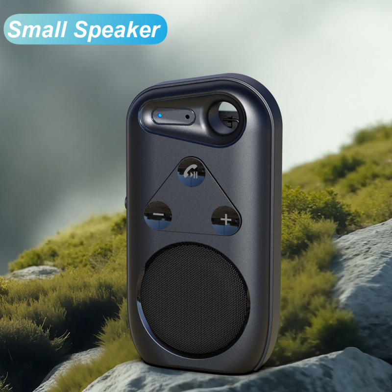 Носим Bluetooth мини говорител със свободни ръце за разговори — 3W изход, вградена батерия 500–800mAh, обхват 8–10m, Bluetooth 5.3