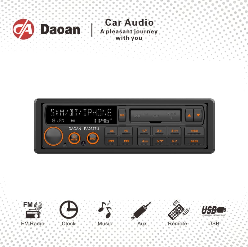 Αυτοκινητικό MP3 Player με LCD οθόνη, USB-C, ραδιόφωνο FM, τροφοδοσία 12V, μοντέλο Pa2377u