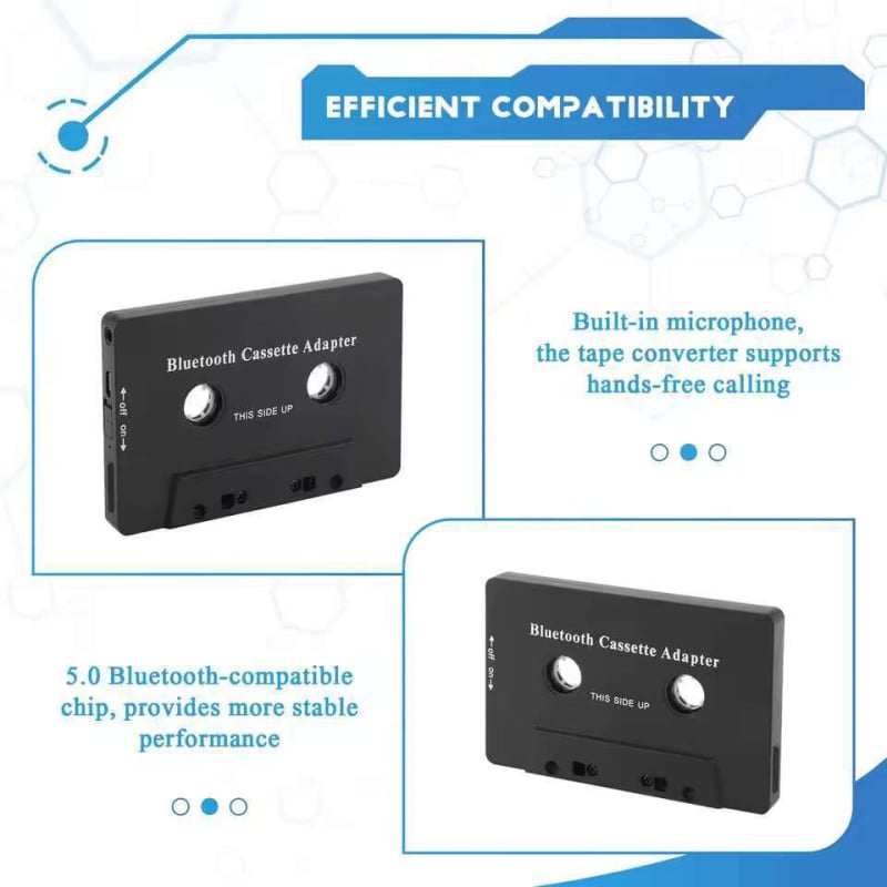 Auto Bluetooth MP3 pretvarač za kasetu – BT003, dvokanalni stereo, vrijeme reprodukcije 8 sati