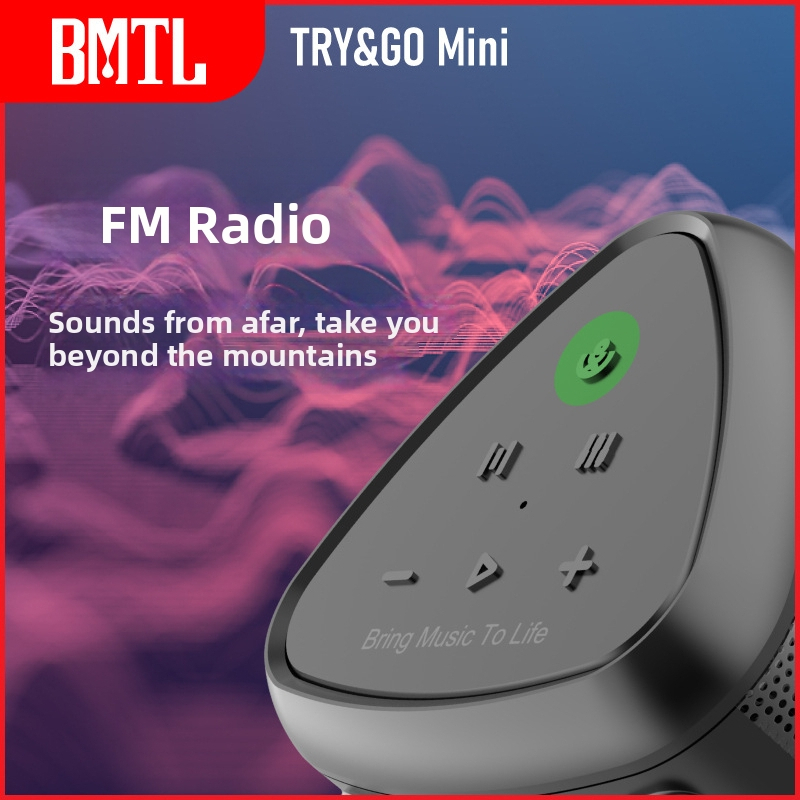 Prijenosni Bluetooth zvučnik BMTL TRY&GO Mini 15W s EQ, FM radio, za vanjsku upotrebu, Bluetooth 5.2