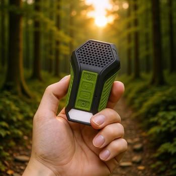 Klip-on mini Bluetooth zvučnik s osvjetljenjem - IPX7 vodootporan, 3W izlaz, Ugrađena baterija 500-800 mAh, Bluetooth 5.3, Frekvencijski raspon 100 Hz-20 kHz
