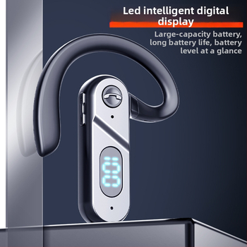 V28 Bežične slušalice za koštanu kondukciju, glasovna kontrola, dizajn na uho, BT 5.0, doseg 10 m, IPX4, digitalni zaslon baterije, više od 8 h