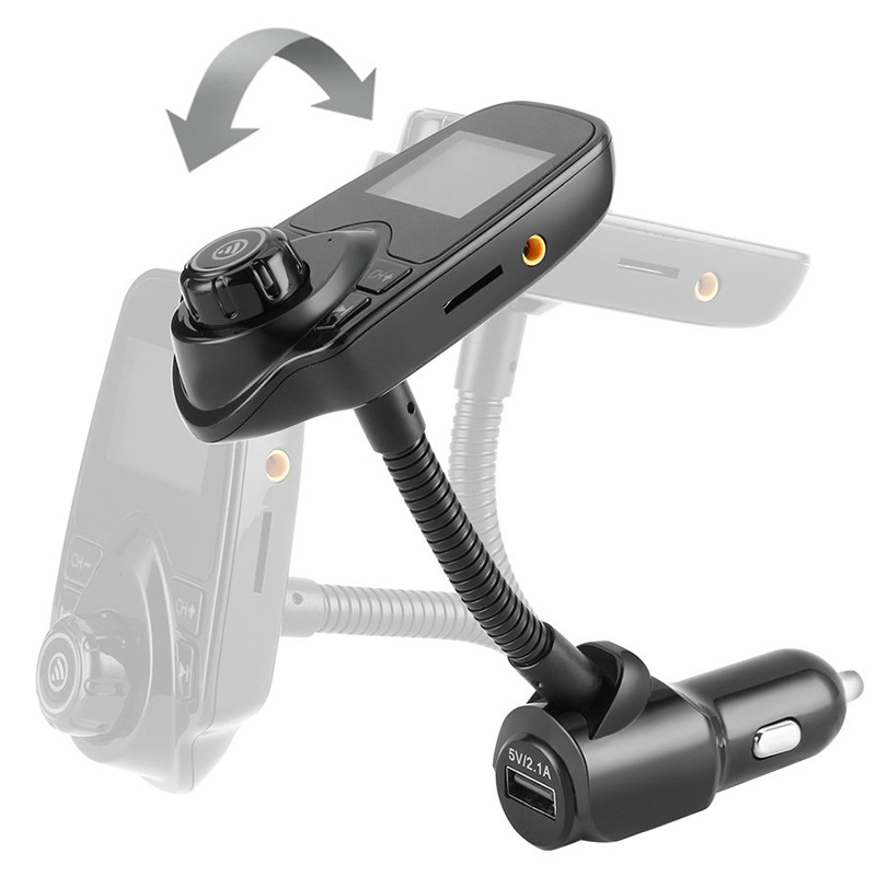 Automobilový MP3 Bluetooth prehrávač T10 s slotom na kartu a FM vysielačom, napájanie 12-24V