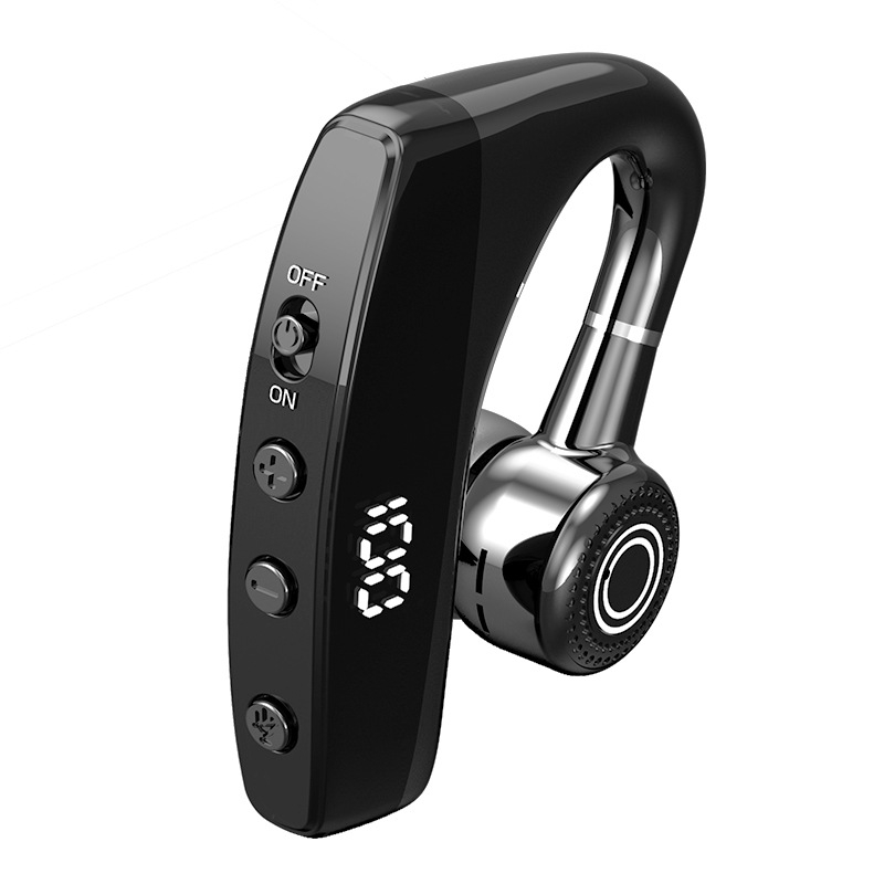 Bluetooth slúchadlo pre jedno ucho s digitálnym displejom, Bluetooth 5.0, dosah 10 m, batéria 4–8 h, upevnené na uchu, športové slúchadlo