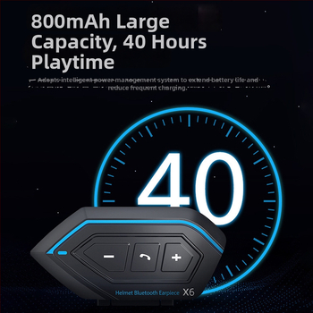 Bezdrôtové slúchadlo do prilby na motorku – IP67 vodotesné, Bluetooth 5.0, nízka latencia, hmotnosť 50 g, priemer reproduktora 30 mm