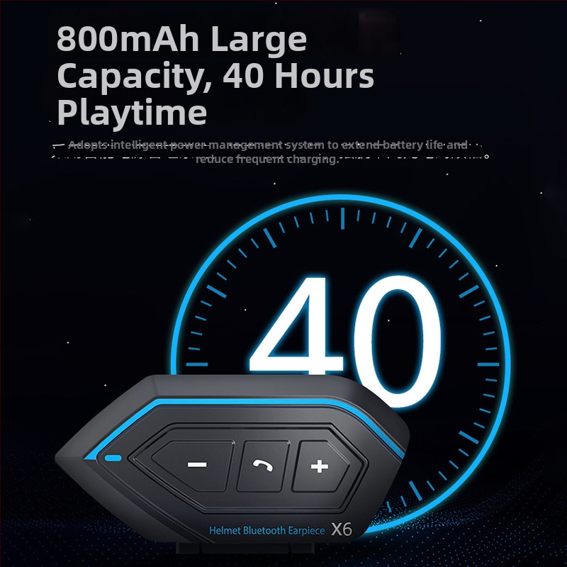 Bezdrôtové slúchadlo do prilby na motorku – IP67 vodotesné, Bluetooth 5.0, nízka latencia, hmotnosť 50 g, priemer reproduktora 30 mm