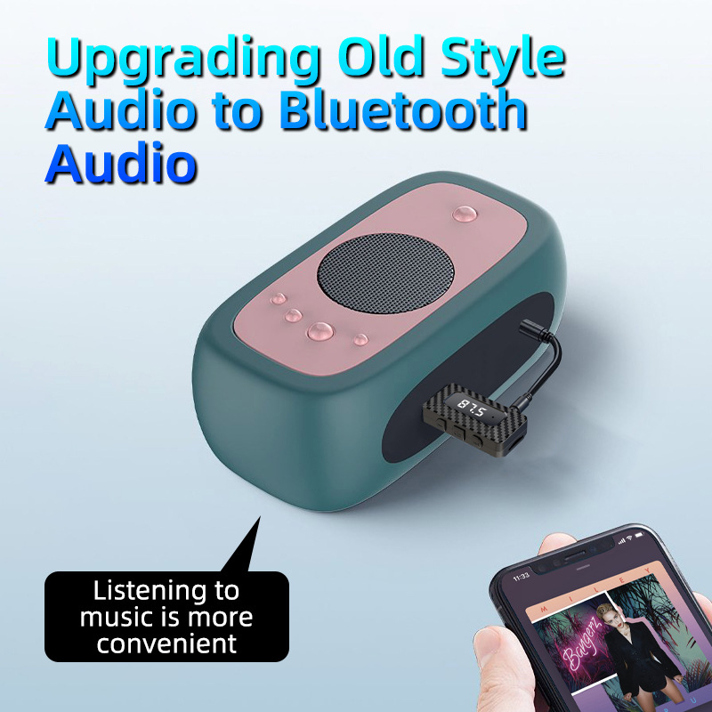 2-in-1 auto Bluetooth vastuvõtja ja FM-transmitter LED-indikaatoriga, sagedusvahemik 87.5-108.0 MHz, ulatus kuni 10 m, mudel W3