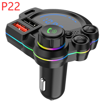 P22 автомобилен Bluetooth MP3 предавател с Hands-Free разговори, QC3.0 + PD20W двойно бързо зареждане, USB FM предавател, 12-24V