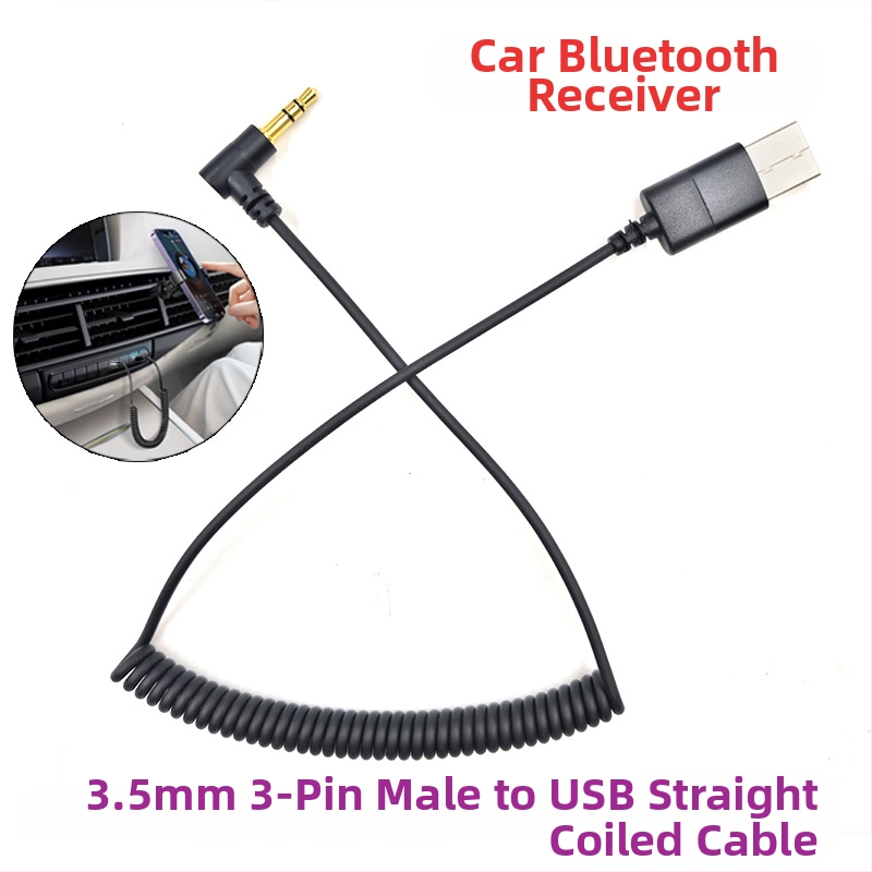Ermai Eb01 auto Bluetooth prijímač – adaptér kábel USB 2.0, USB-A čip, 1,5 m kábel, pre hands-free hovory