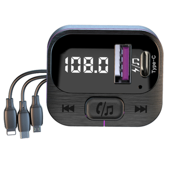 Player MP3 auto cu Bluetooth, convorbiri hands-free, transmitter FM, încărcare rapidă 66W, interfață USB