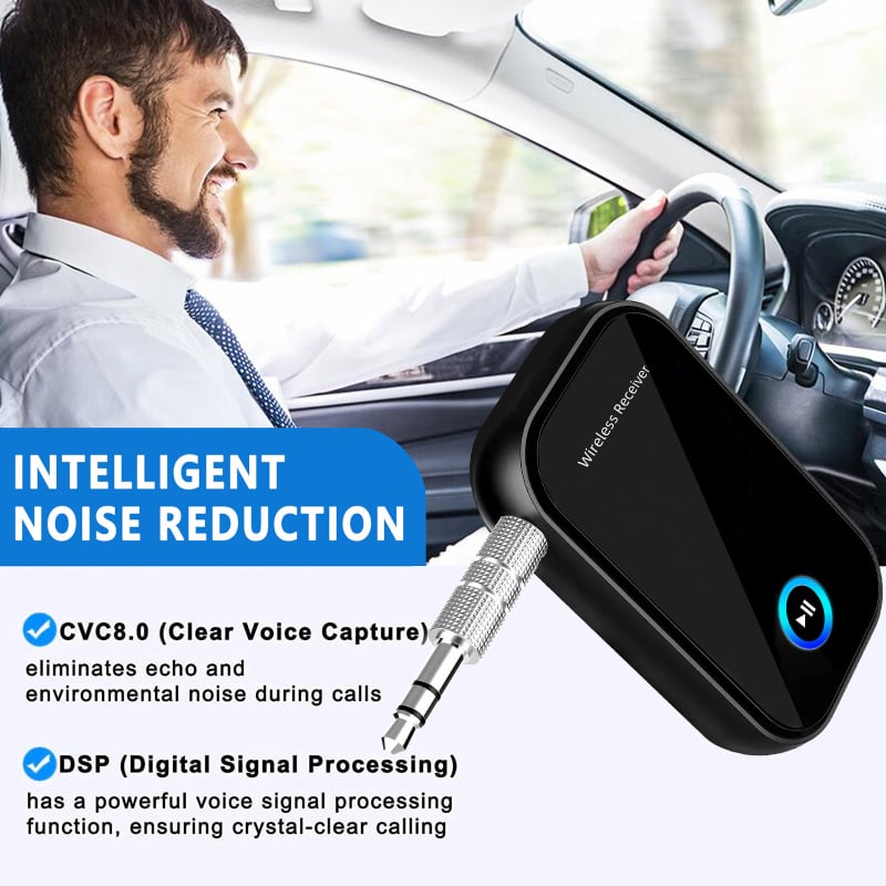 Bluetooth 5.0 audio prijemnik s hands-free pozivima, 3,5 mm AUX, Plug-and-Play, BT15, domet 10 m
