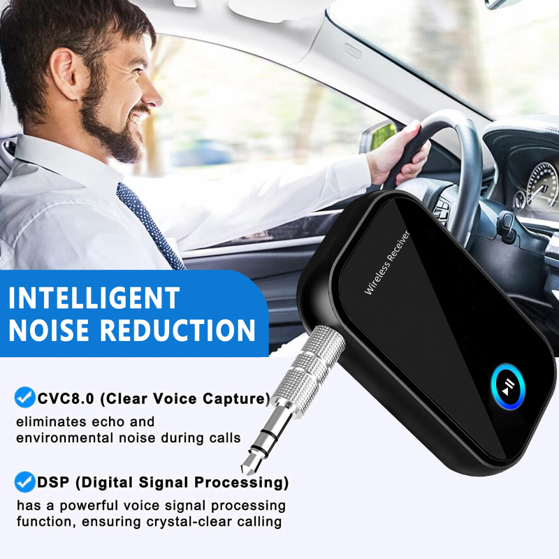 Bluetooth 5.0 audio prijemnik s hands-free pozivima, 3,5 mm AUX, Plug-and-Play, BT15, domet 10 m