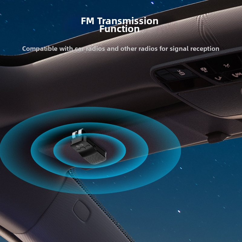 Bluetooth Hands-Free garsiakalbis automobiliui montavimui ant saulės skydelio, ver­sija 5.4, įvesties įtampa 5V, akumuliatorius 1000 mAh, galia 3W