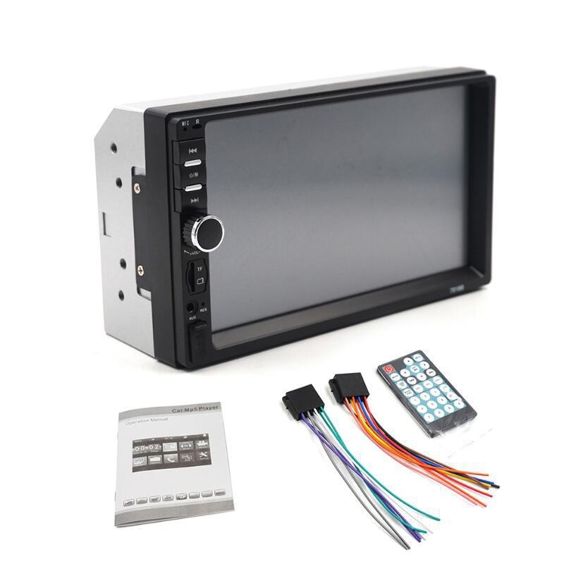 7 colių automobiliui Bluetooth MP5 grotuvui su OLED ekranu, modelis 7018B, Bluetooth laisvų rankų, galinio vaizdo įrašo palaikymas, USB atminties palaikymas, nuotolinio valdymo