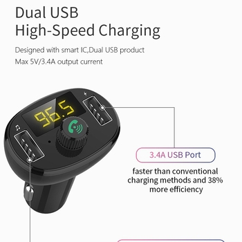 BT23 Bluetooth auto MP3 hands-free player s FM radiom, USB punjenje, napajanje preko utičnice za upaljač, monocromatski zaslon, bez memorije, 12-24V