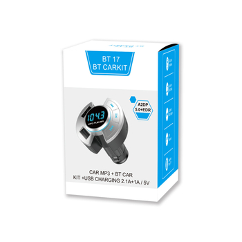 BT17 Auto Bluetooth MP3 player, Višestruki FM transmitter, reproducija s USB diskom, punjač za auto upaljač, 12V napajanje