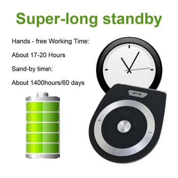 Bluetooth auto vizir kit s USB MP3 reprodukcijom, FM radio i hands-free pozive — Bluetooth 5.0
