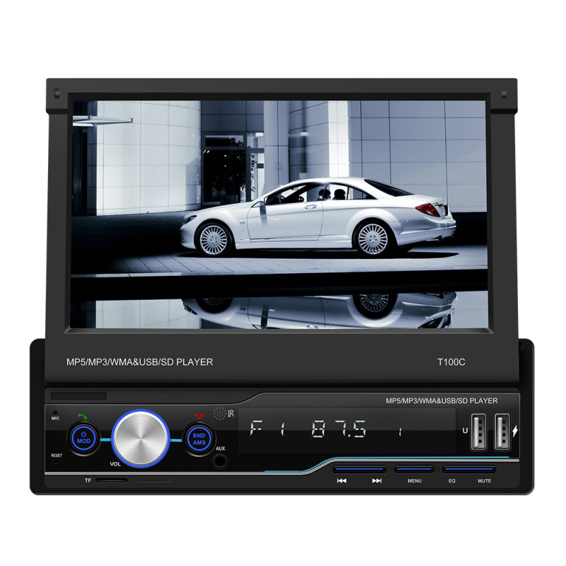 7-inčni teleskopski automobilski MP5 player sa slotom za karticu, Bluetooth hands-free, MP4 sve-u-jednom CarPlay