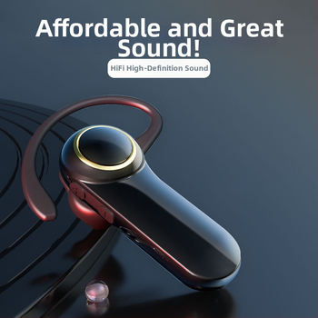 Vezeték nélküli Bluetooth fülhallgató fülcsipeszel, mono, Bluetooth 5.0, 10 m hatótáv, üzemidő >8 óra