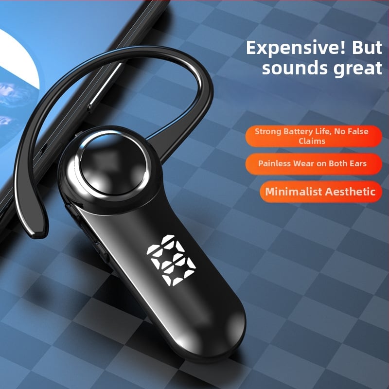 Vezeték nélküli Bluetooth fülhallgató fülcsipeszel, mono, Bluetooth 5.0, 10 m hatótáv, üzemidő >8 óra