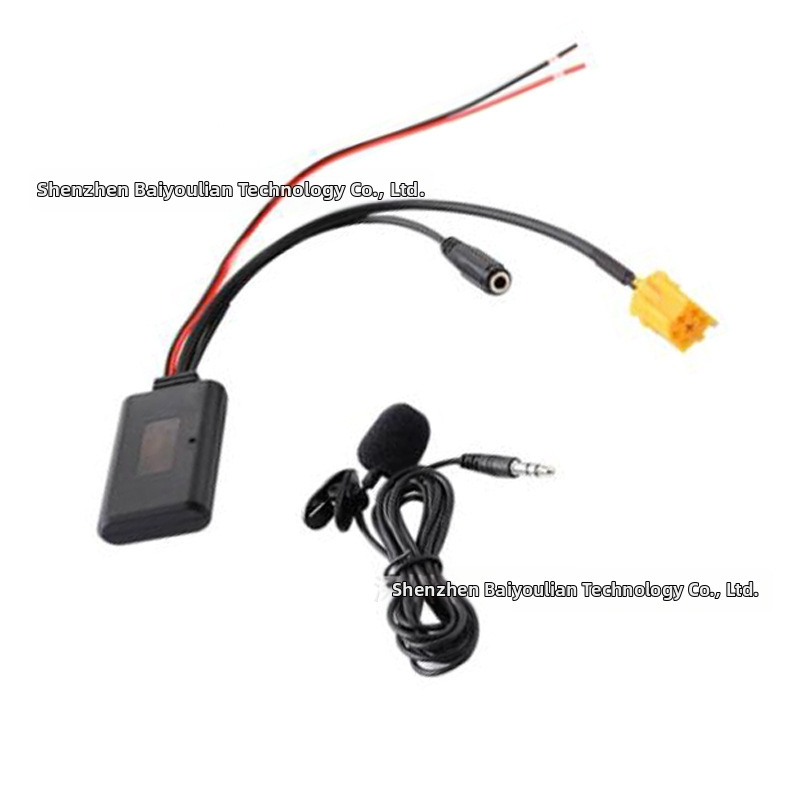 Xinkaibo Bluetooth auto Hands-free mikrofons ar AUX, 12V, kabelis garums 23, Fiat 6-pin radio, Bluetooth 5.0