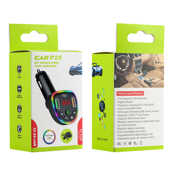 Автомобилно зарядно с Bluetooth MP3 плеър – двуядрен процесор, 18W бързо зареждане, hands-free