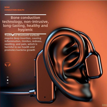 Csontvezetéses vezeték nélküli Bluetooth fejhallgató sporthoz – nyitott fül, több mint 8 órás akkumulátoros üzemidő, Qualcomm chip, Bluetooth 5.0, IPX6 vízálló