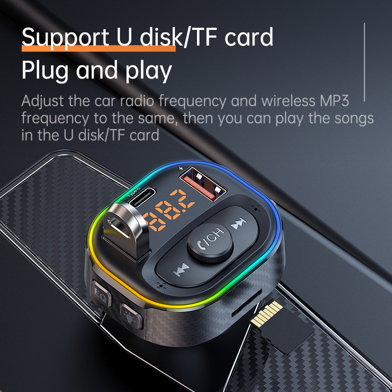 Automobilski Bluetooth MP3 Hands-Free player s FM transmiterom, brzo punjenje, napajanje 12-24V, monochromatski zaslon 1.1 inča, model T86s