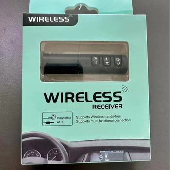 Automobilinis Bluetooth Hands-Free įrenginys, 3,5 mm AUX, Bluetooth išvestis, ABS korpusas, nešiojamas tiesioginis kištukas