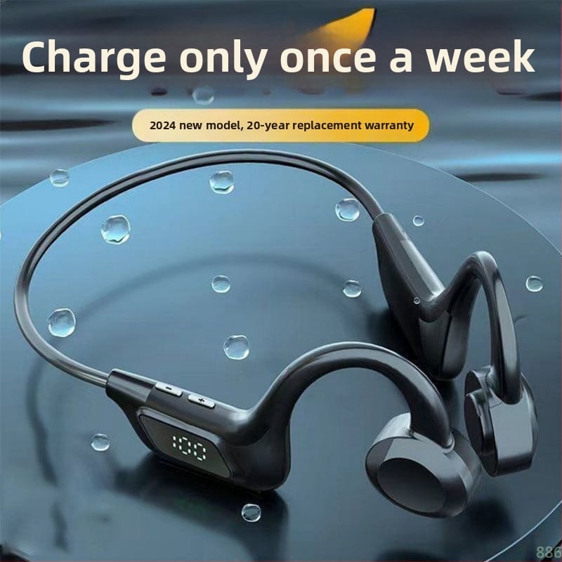 Csontvezetéses vezeték nélküli fejhallgató – nyitott fül, Bluetooth 5.0, Qualcomm chip, IPX6 vízálló, akkumulátor >8 óra