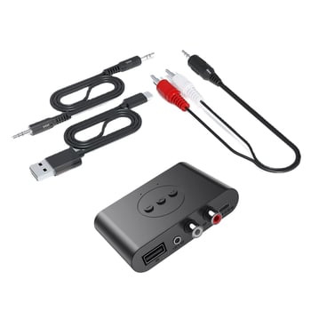 Receiver Bluetooth 5.3 NFC pentru mașină cu Hands-Free, intrări USB/RCA/3,5 mm, model B21