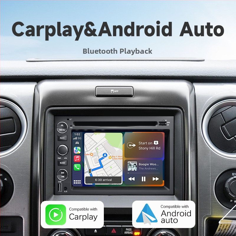 7-inčni bežični CarPlay navigacijski sustav s DVD playerom za Ford F150/F250/F350 (Napajanje 12V, Snaga 4x45W, Kompatibilnost Ford F150/F250/F350, Bežični CarPlay, DVD navigacija)