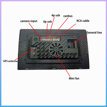 Navigație auto Android multimedia cu GPS, ecran IPS, alimentare 12V, 4x50W, 1 kg