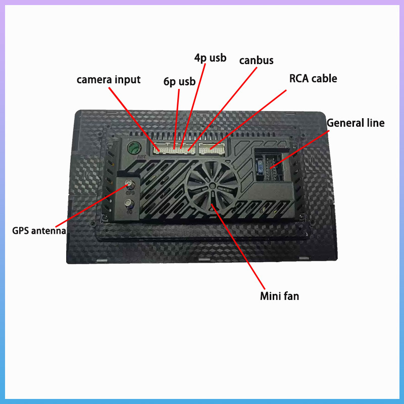 Navigație auto Android multimedia cu GPS, ecran IPS, alimentare 12V, 4x50W, 1 kg