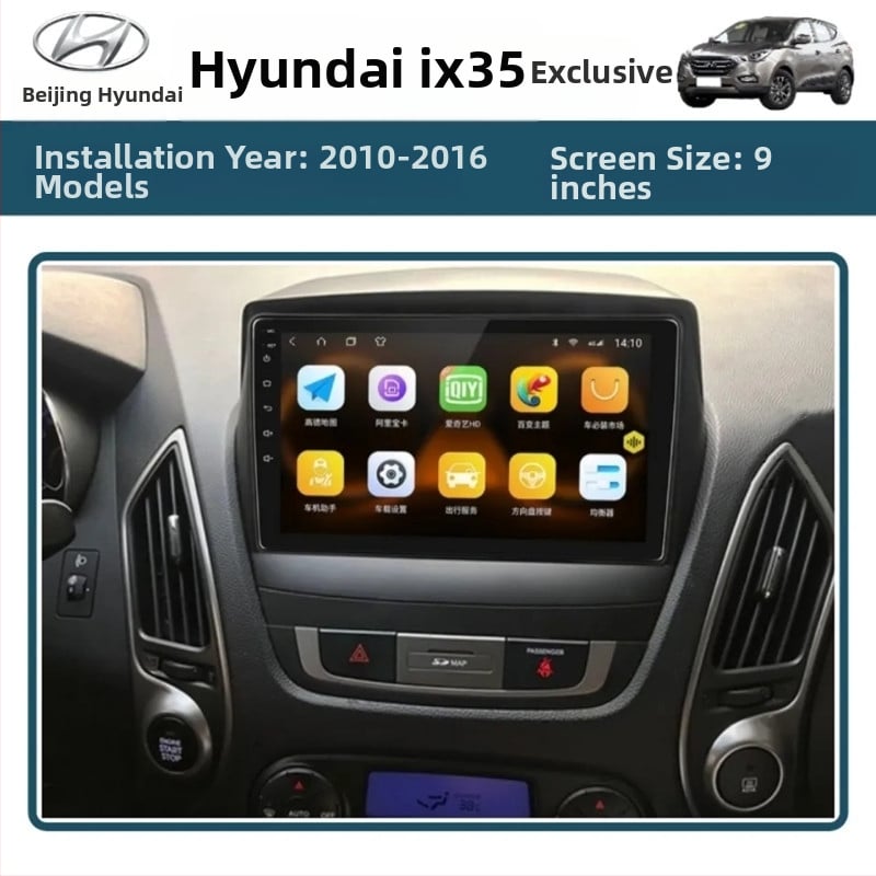 Android temeljen 9-inčni središnji dodirni zaslon navigacije s kamerom za vožnju unazad za Beijing Hyundai IX35 (2010-2016)