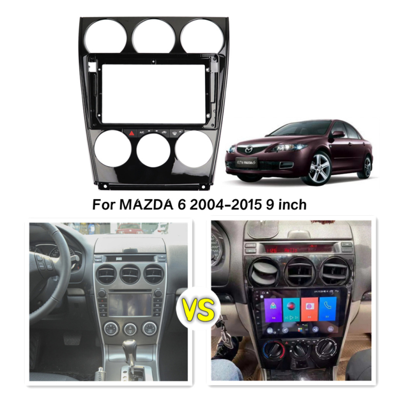 9-inčni okvir prednje centrale navigacije Mazda6 (ABS+PC; Mazda6; 2004-2013; 0,5 kg)