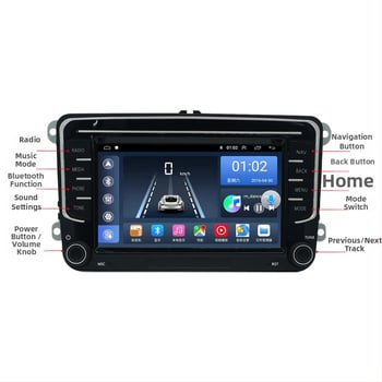 7-inčni automobil navigacijski sustav za Volkswagen s CarPlay, GPS, Bluetooth i DVD