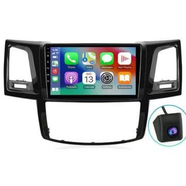Navigator GPS Android pentru mașină cu ecran IPS pentru Toyota Fortuner/Hilux 2004-2014, alimentare 12V, greutate 2 kg