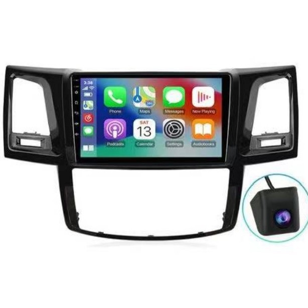 Navigator GPS Android pentru mașină cu ecran IPS pentru Toyota Fortuner/Hilux 2004-2014, alimentare 12V, greutate 2 kg
