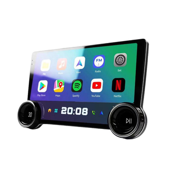 Autós Android navigáció CarPlay‑kel — kettős gombos vezérlés, IPS kijelző, 12V táplálás, teljesítmény 50×4, kompatibilis Toyota/Hyundai/Kia/Honda/Nissan