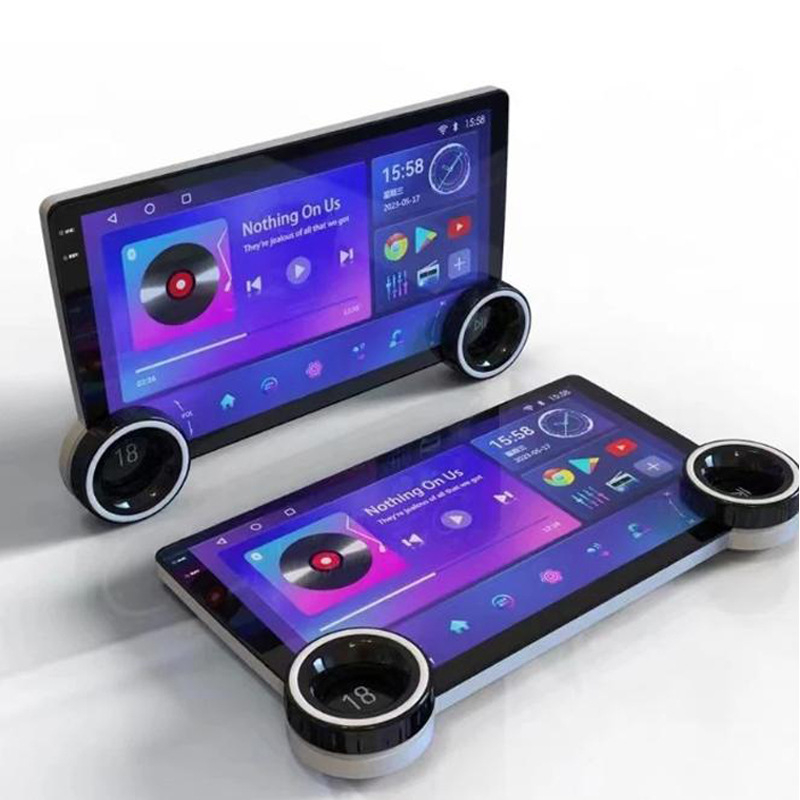 Autós Android navigáció CarPlay‑kel — kettős gombos vezérlés, IPS kijelző, 12V táplálás, teljesítmény 50×4, kompatibilis Toyota/Hyundai/Kia/Honda/Nissan