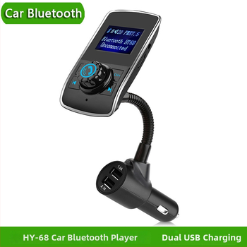 HY68 nagy képernyős autó Bluetooth MP3 FM adó, bemeneti feszültség 12–24 V, áram 1 A, Bluetooth 2.4 GHz, FM adás 87,5 MHz, torzítás 0%