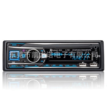 Automobilski radio s Bluetooth MP3 playerom, model K-7851, napajanje 12V/24V DC, ISO sučelje, FM radio, monochromatski zaslon