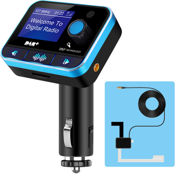 Autó DAB Digitális rádió Bluetooth MP3 lejátszóval és FM adóval, USB MP3 lejátszás, 12-24V