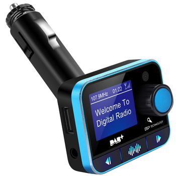 Autó DAB Digitális rádió Bluetooth MP3 lejátszóval és FM adóval, USB MP3 lejátszás, 12-24V