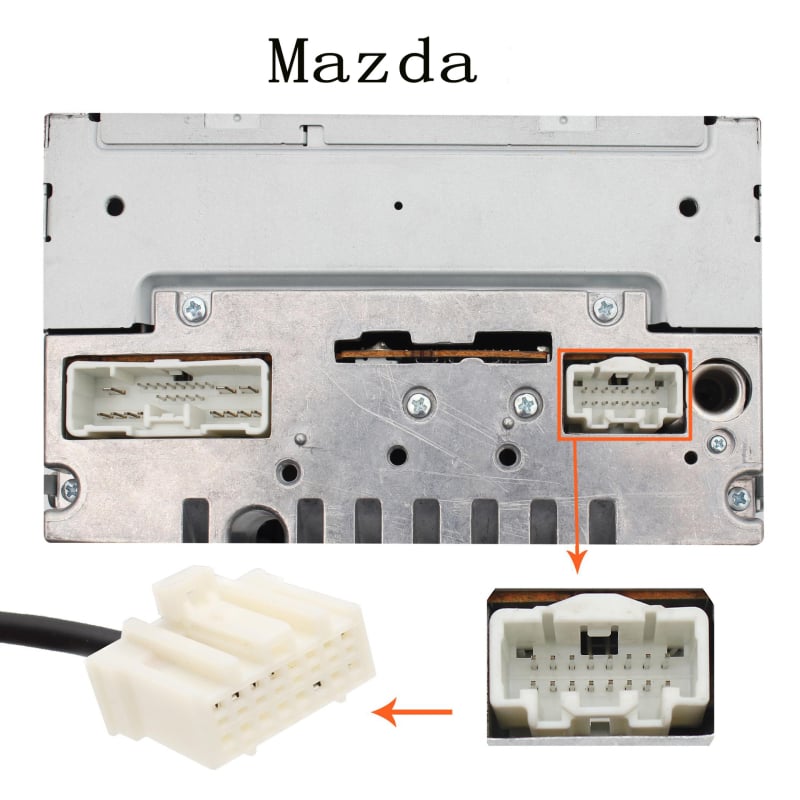 USB i AUX audio kabel za Mazda CX-7 - model QX023, 128 MB memorije, MP3 auto sučelje napajano putem upaljača